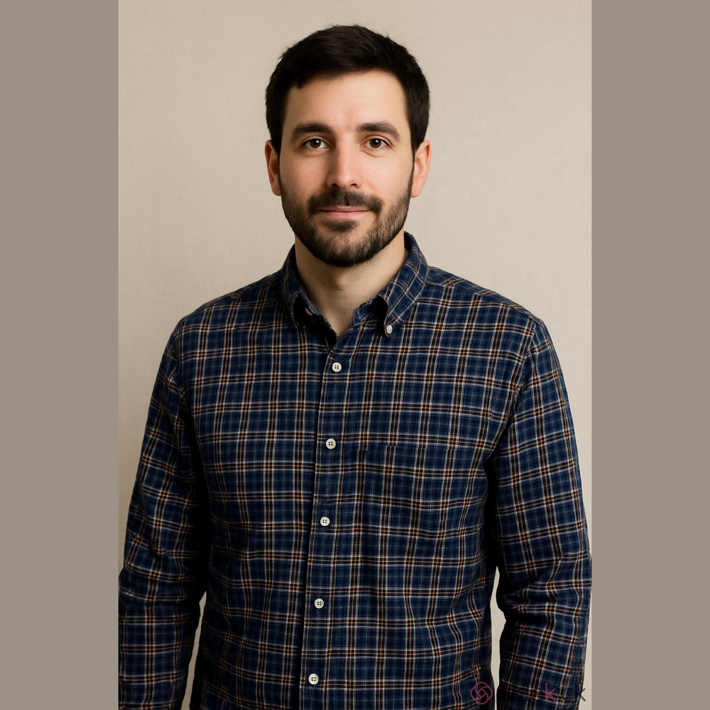 Burberry Men's Navy and White Plaid Shirt